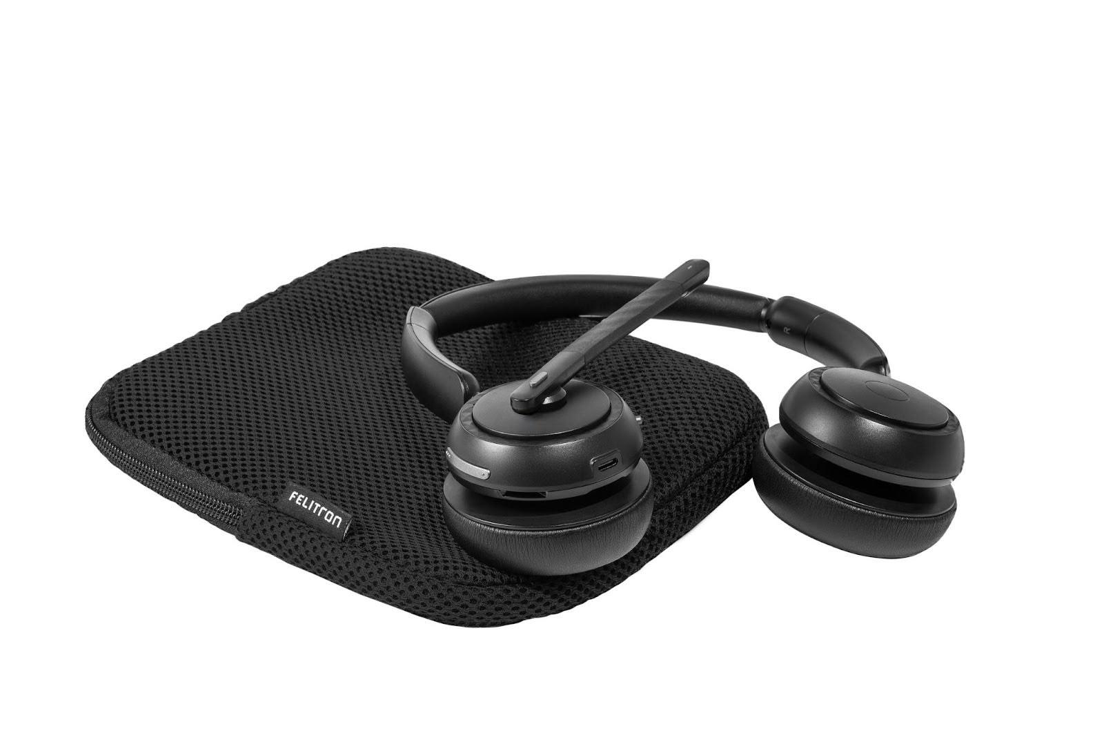 Headset Pulso da Felitron: conforto, cancelamento de ruído e até 50h de bateria para trabalho híbrido, viagens e lazer.